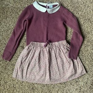 Edgehill Floral Skirt and Mauve Sweater Outfit